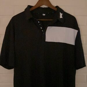 PXG polo black with white short sleeve.LRG